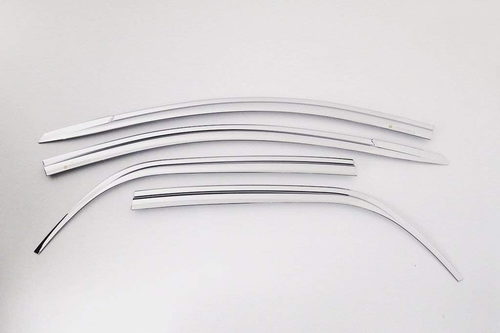 Autoclover Chrome Wind Deflectors Set for Kia Picanto 2017+ (4 pieces