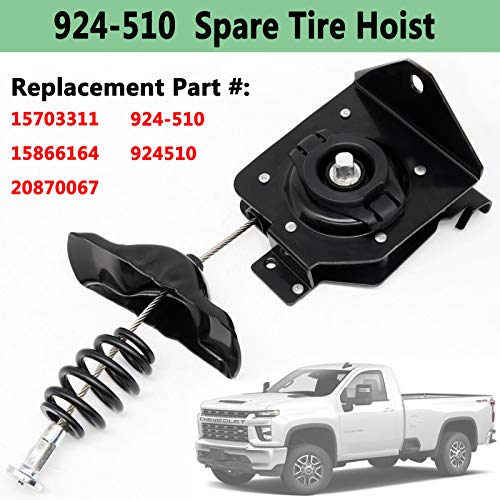 924-510 Spare Tire Hoist,Spare Tire Winch Carrier Hoist Assembly,Compatible with Chevy Silverado GMC Sierra 1500 HD Classic 2500 HD 3500 Chevrolet Tahoe GMC Yukon,Replaces#20870067,15703311,15866164 - Image 2