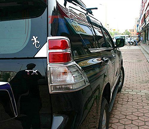 Tail Light Cover Back Lamp Trim Sticker For Toyota Land Cruiser Prado J150 2010 2011 2012 2013 ABS Chrome 4PCS/SET - Thumbnail 6