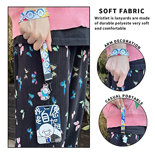 Pack of 2 Wrist and Neck Lanyards for Keys/ID Badges, Wristlet Keychain Holder Car Key Lanyard for Women Gift Idea