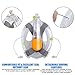Full Face Snorkel Mask 180° Easy Breathing Diving Mask Anti fog Anti Leak Snorkeling Underwater with GoPro Camera Mount for Adult & Youth (White&Orange, L)