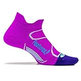 Feetures! - Elite Light Cushion - No Show Tab - Athletic Running Socks for Men and Women - Orchid + Blue Lagoon - Size Medium