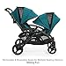 Contours Options Elite Tandem Double Toddler & Baby Stroller, Multiple Seating Configurations, Car Seat Compatibility, Aruba Teal