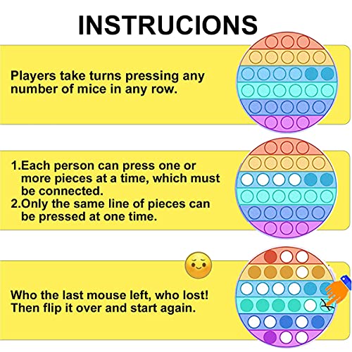 AmericFengBao Pop Fidget Sensory Toys, Pop Bubble Fidget Sensory Toy with Popping Sounds, Push Fidget Toy Reliever Office School Game Crafts for Kids Adults, Silicone Stress Toys (Heart Shape)