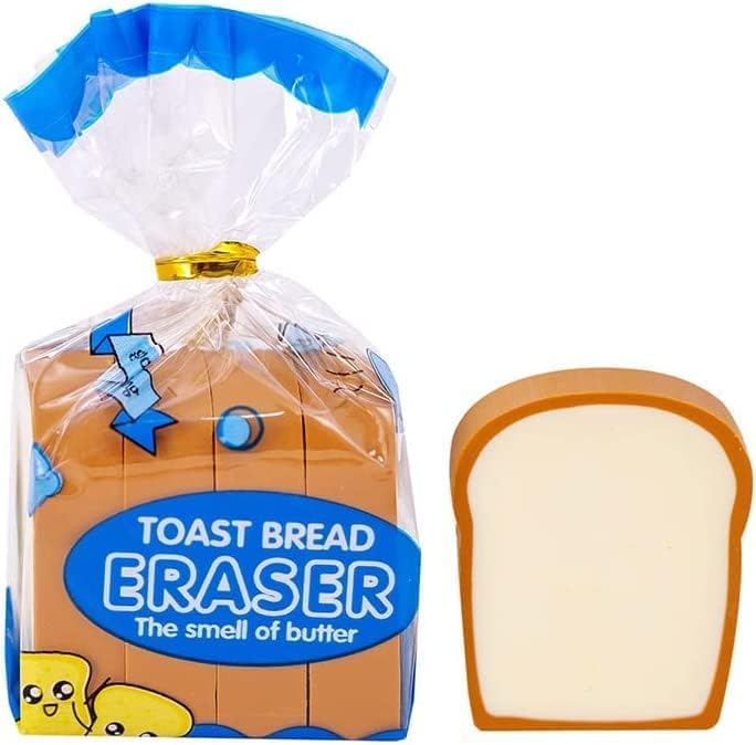 Toast Bread Eraser Stationery Bread Shape Pencil Eraser Sketching Tools Drafting, Bread Eraser Cartoon Cute Pencil Eraser Supply for Painters Artists