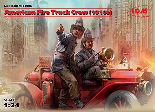 ICM 24006 1/24 SCALE Plastic model kit American Fire Truck Crew 1910s 2 figures