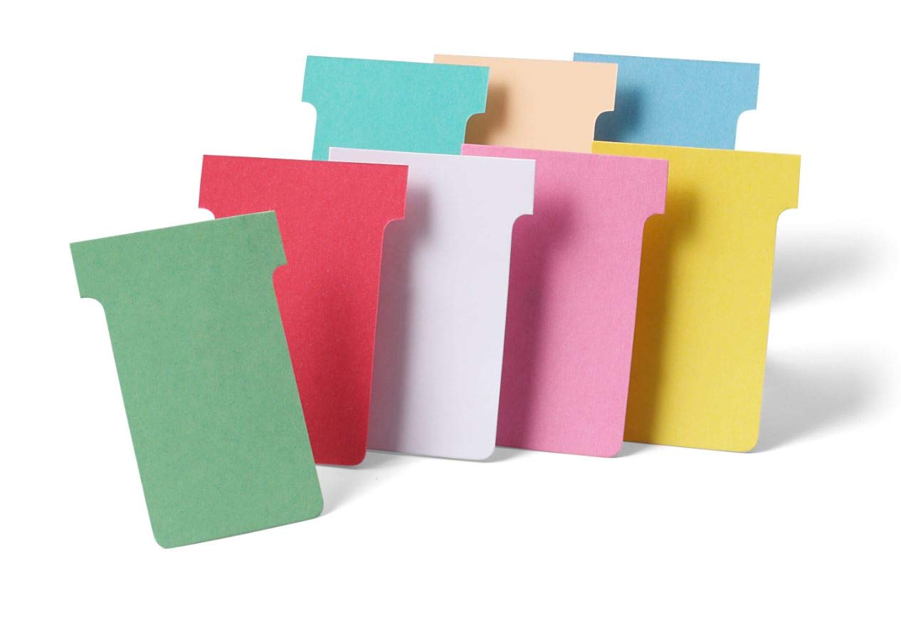 Nobo T-Card Planning Cards, Yellow, Size 4, Pack Of 100 Planning Card Re-Fills, Office Wall Planner System, 2004004