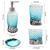 HotSan-bathroom-accessory-Set-5-PCS-Bath-Ensemble-Set-Includes-Soap-Dispenser-Soap-Dish-Tumble-Toothbrush-Holder-Polyresin-Glass-for-Home-Office-Superior-Hotel HotSan bathroom accessory Set, 5 PCS Bath Ensemble Set Includes Soap Dispenser, Soap Dish, Tumble, Toothbrush Holder…