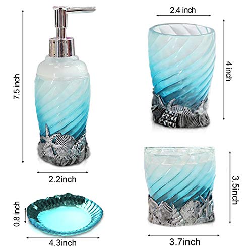 HotSan-bathroom-accessory-Set-5-PCS-Bath-Ensemble-Set-Includes-Soap-Dispenser-Soap-Dish-Tumble-Toothbrush-Holder-Polyresin-Glass-for-Home-Office-Superior-Hotel HotSan bathroom accessory Set, 5 PCS Bath Ensemble Set Includes Soap Dispenser, Soap Dish, Tumble, Toothbrush Holder…