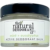 The Natural Deodorant Co, Active Deodorant Balm Mint & Eucalyptus 55g, Aluminium Free, Plastic Free, Extra Strength