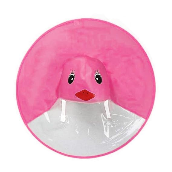 Innerternet Kind Regenjacke Netter Regenmantel für Männer und Junge Mädchen Regen Mantel Kleine Gelbe Ente UFO Headwear Regen