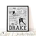 PrintChicks -Hockey Typography Personalized Print - Wall Art Decor Poster Team Gift