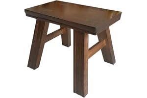 Tofficu Wooden Step Stool and Adults Pine Wood Foot Stool 23cm Height Small Indoor Wood Bench