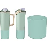 ZXFYE Higher Boot Compatible with Owala 30oz 40oz FreeSip Sway Water Bottle & Tumbler, Anti Scratch & Anti Slip Large Silicone Protective Bottom Sleeve Cover for Owalaa Sway