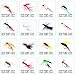 Fly Fishing Flies Kit with Box, Dry Wet Flies, Nymphs, Streamers for Bass Salmon Trout Fishing 120Pcs/64Pcs