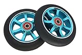 Revolution (Blue) 7 Spoke 110mm Aluminum Pro Scooter Replacement Wheels | SOLD BY PAIR | URBAN RIDERS USA