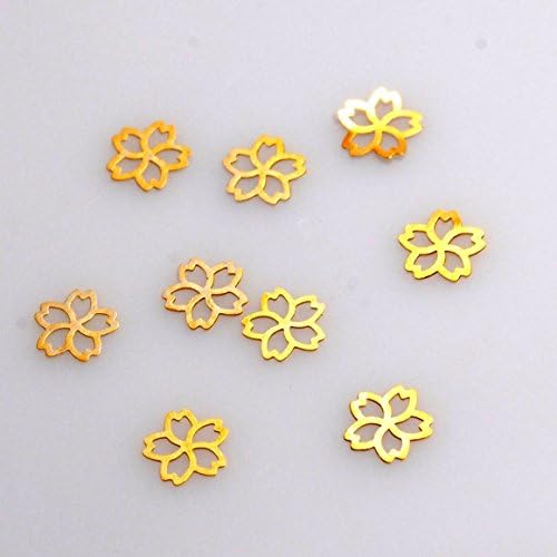 Metal parts [Gold Sakura] ten nail accessories deco resin for powder trading for cherry handmade