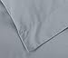 Amazon Basics Lightweight Microfiber 3-Piece Duvet Cover Set with Snap Buttons, King, Dark Grey, Solid