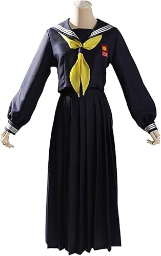 Amazon 今日から俺は 早川京子コスプレ衣装 早川京子セーラー服 ロング 長袖 ネイビー 紺 青 早川京子制服 黄色リボン付 女子高生制服 橋本環奈コスプレ 橋本環奈衣装 橋本環奈セーラー服 今日から俺はコスプレ ハロウィンコスチューム おもしろい イベント仮装 余興