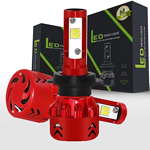 H1,H7,H11,9005,9006,H4 LED Headlight Bulbs,Combo Package (2 sets) Seoul CREE Led Chips-9600LM Hi Lo Beam 6000K Xenon White,H7