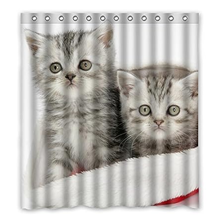 'niedlich Katze Zuhause wasserdicht Polyester-Vorhänge Dusche Bad Deko
