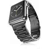 Infiland 4007176 Apple Watch 42 mm Band, Infiland Stainless Steel Metal Replacement Strap Wrist Band for Apple Watch and Sport and Edition Version 42 mm - Black