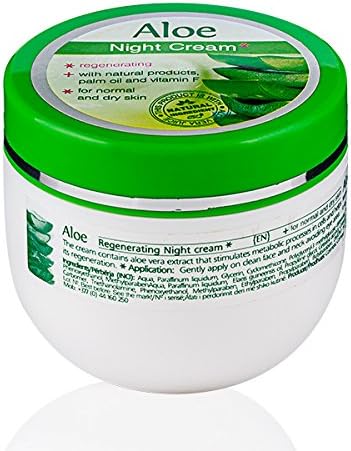 Regenerating night cream for normal and dry skin with Aloe Vera