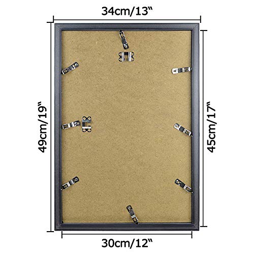 PETAFLOP 12x18 Frame Black Poster Frame 12x18 Hanging Picture Frames for 12 x 18 Inch Print, Set of 4 - Thumbnail 2