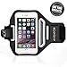 DanForce AJ66 Water Resistant Sports Armband with Key Holder for 5/5S/5C/SE, iPod Touch 6, 5 ArmTrek Sports Exercise Armband for Apple, Compatible Key Holder, Good For hiking,Biking,Walking (Black)