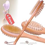 Premium 2 in 1 Bath Body Brush with a Long Handle, Bath Brush, Brush With Boar Bristles, Boars Bristle Brush, Shower Brush, Best of Shower Brushes, Body Scrub, Massage Brush, Scrub Body, Dry Brushes