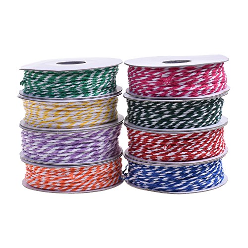 image for CM COSMOS 20 Yards Colorful Cotton Twine Cord for DIY Crafts Making De