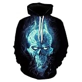 Mens Hoodies 3D Digital Print Pullover Unisex Hooded Sweatshirts with Pockets
