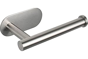 NEBXAZW Toilet Roll Holder Wall Mounted - Stainless Steel Made Waterproof & Rust Resistant Self Adhesive Paper Towel Holder for Bathroom & Kitchen – Easy Installation Without Drilling