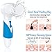 Facial Brush, Waterproof Facial Cleansing Brush Body and Face Scrubber Skin Microdermabrasion Exfoliator and Massager Bi-directional Rotation with 3 Brush Heads