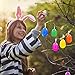 HansGo Toy Filled Easter Eggs, 12PCS Surprise Eggs Prefilled with Mini Dinosaurs Bright Colorful Plastic Surprise Eggs for Kids Party