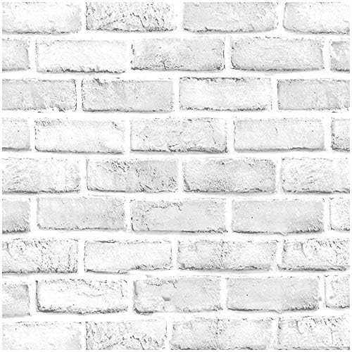 Faux Brick Wallpaper H2mtool Removable Self Adhesive White Grey Contact Paper For Home Decor 17 7 X 78 7 White Grey Amazon Com Au Home Improvement
