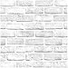 H2MTOOL Faux Brick Wallpaper, Removable Self Adhesive White Gray Wallpaper Peel and Stick for Home Decor (17.7” x 78.7”, White Grey)