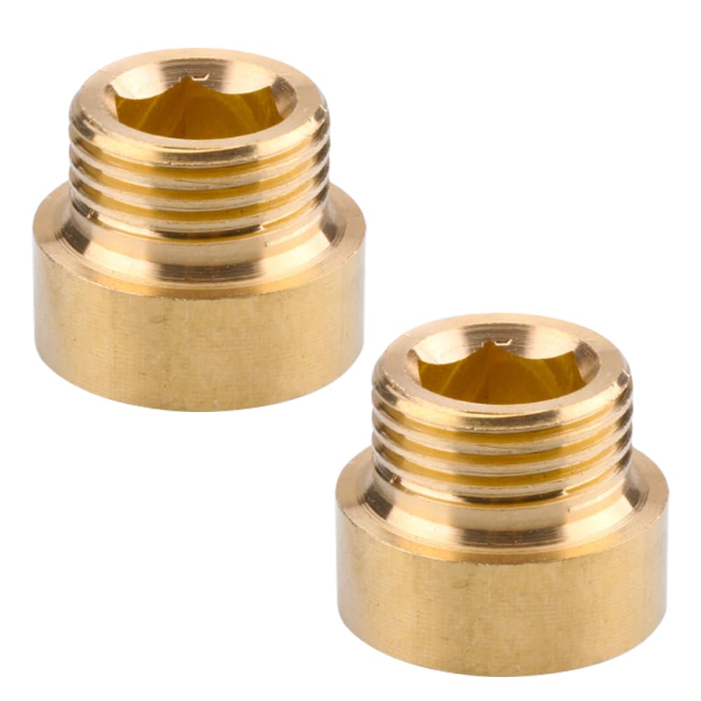 Brass Tap Extension 1/2 Inch x 10 mm, DN15 Thread Extension, 1/2 Inch Female x 1/2 Inch External Thread, 10 mm Brass Extension Fitting, Connection Extension for Drinking Water and Heating Installation
