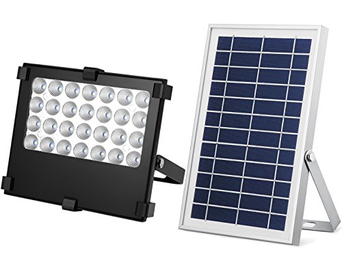 SunBonar Flood/Spot LED Light, 750 Lumens Auto ON/OFF Smart Solar Light, Commercial Light and Security Light for Billboard, Sign, Path, Backyard, Porch, Garage and more.(White)