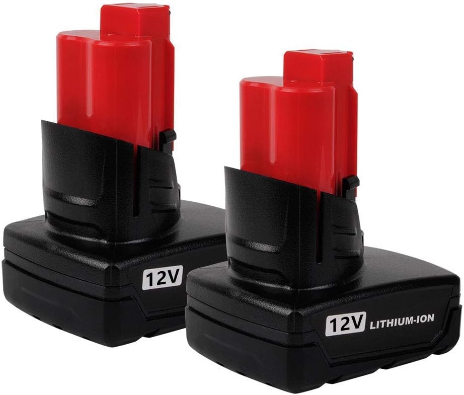 2 Stück Ersatz Akku für Milwaukee M12, 12V 4000mAh Li-ion Werkzeug Akku ...