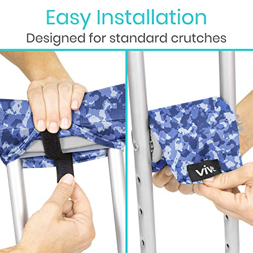 Vive Crutch Pads with Hand Grips Padding for Underarm Crutches