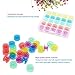PIXNOR 25pcs Plastic Empty Sewing Machine Bobbins Spools with Storage Case for Brother Janome Singer Elna