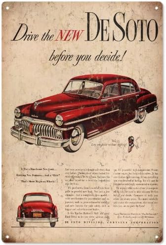 Drive The New DeSoto Before You Decide Chrysler Corp Advertisement Reproduction Sign