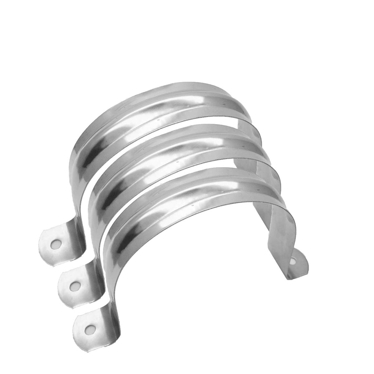 3Pcs 4 inches Two Hole stainless steel U-shaped pipe card for Pipe, Greenhouse AssemblyFixing on Various Surfaces and Support Structures