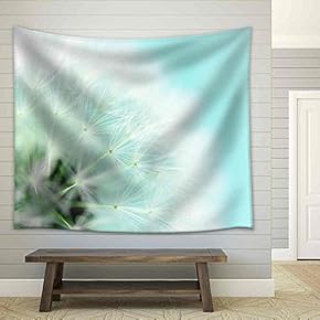 Dreamy Dandelion Macro - Fabric Wall Tapestry Home Decor - 51x60 inches