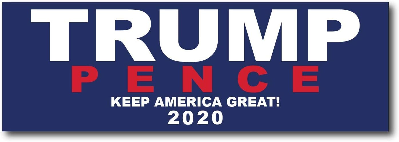 GOP Mall Donald Trump and Mike Pence Magnetic Bumper Sticker (Blue)