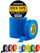 SPORTTAPE 6 Rolls Blue Sock Tape 1.9cm x 20m for Football Rugby