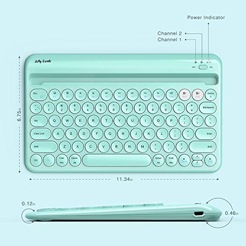 Jelly Comb MultiDevice Universal Bluetooth Rechargeable Keyboard with