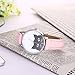 LVPAI Womens Watches Cute Black Cat Face Analog Watch Casual Leather Band Quartz Wrist Watches for Womens Gift