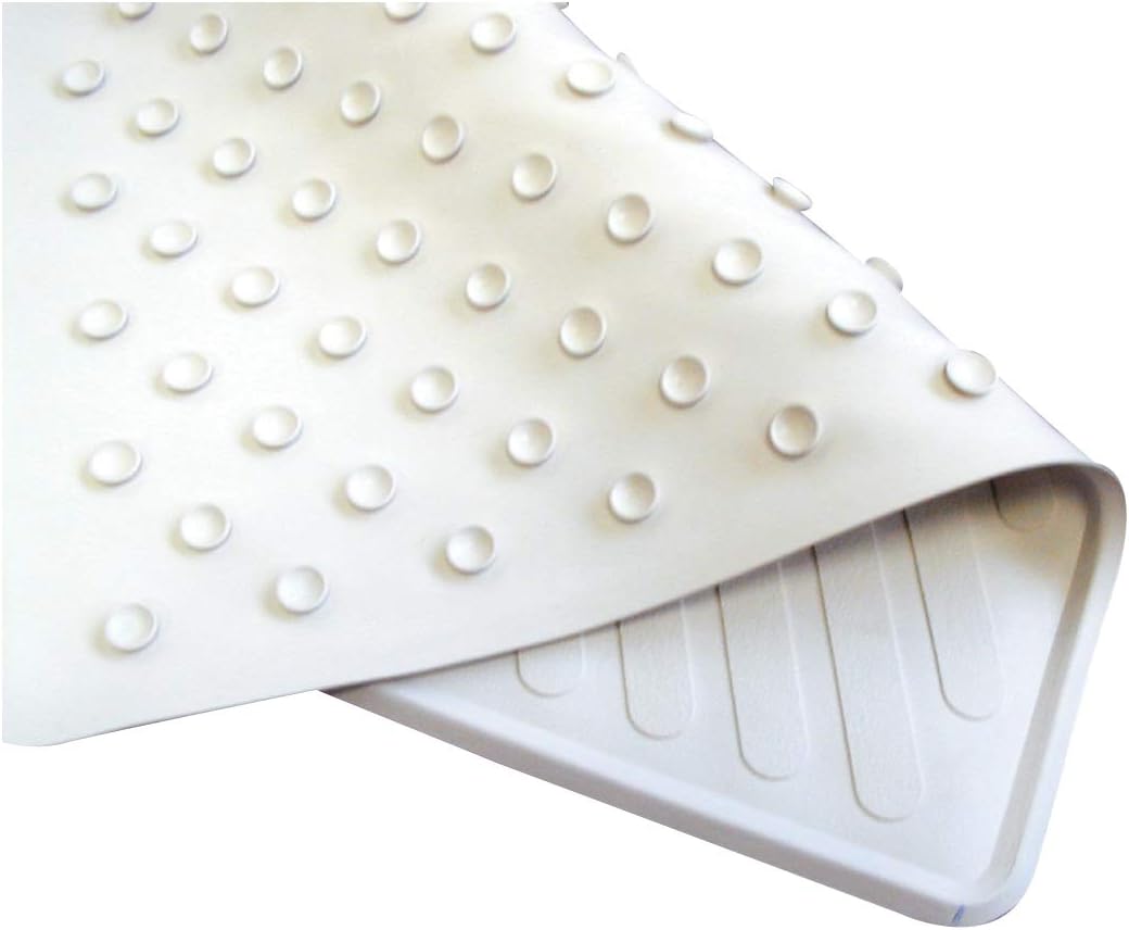 Carex Nonslip Tub Mat - Shower Mat and Bathtub Mat, White, 28 x 16: Health & Personal Care